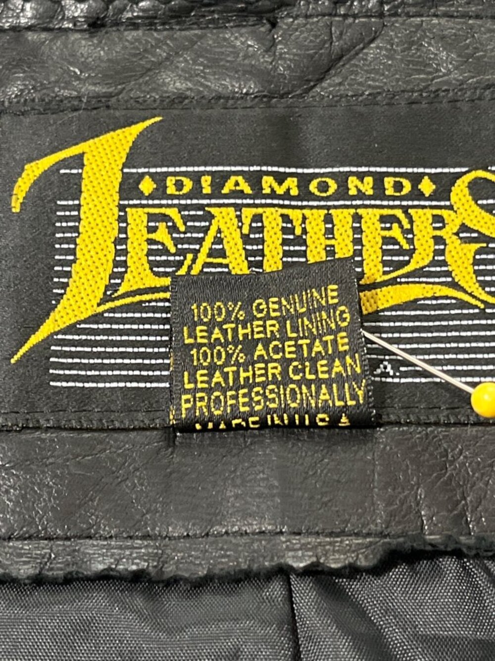 Diamond Leathers Size 44 Black Leather Jacket Native American Wolf Beaded Fringe - Picture 9 of 12